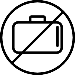 signal zum verbot des gepäcks icon