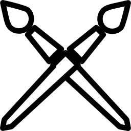 Brushes outlines cross icon