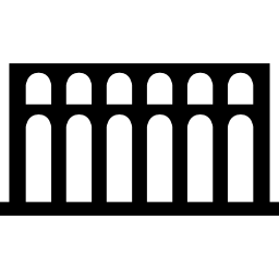 Segovia aqueduct Spain icon