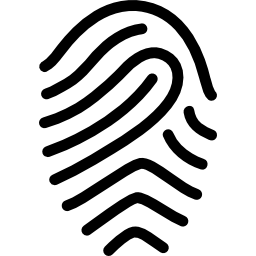 profilo semplice dell'impronta digitale icona