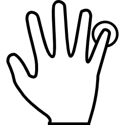 Сканирование отпечатков пальцев мизинца иконка
