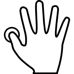 Thumb fingerprint scanning icon