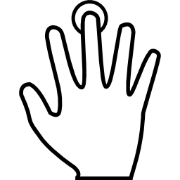 Fingerprint scanning of middle finger icon