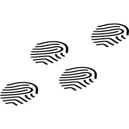 Очертания отпечатков пальцев иконка