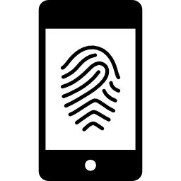 obraz linii papilarnych na telefonie komórkowym ikona