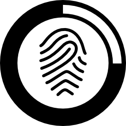 Fingerprint scan loading icon