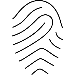 Fingerprint thin outline icon