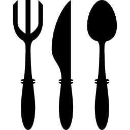 Fork, knife and spoon utensils icon