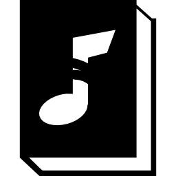 Book with musical note icon