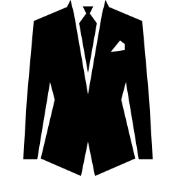 traje de traje y corbata icono