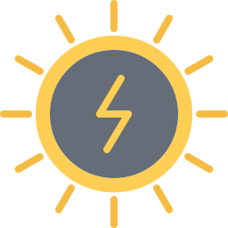 energía solar icono