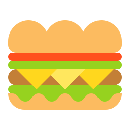 sandwich au burger Icône