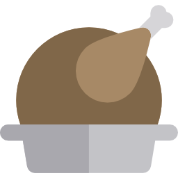 Roast chicken icon