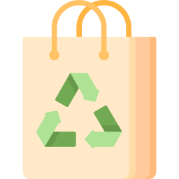 bolsa reciclada icono
