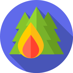 Burning tree icon