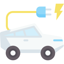 Solar energy car icon