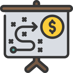 presentación financiera icono