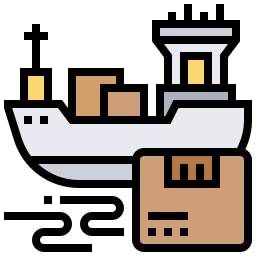 Cargo boat icon