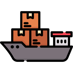 Cargo boat icon