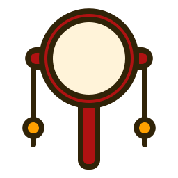 Rattle drum icon