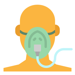 maschera d'ossigeno icona