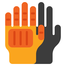 Protective gloves icon