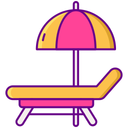 Beach chair icon