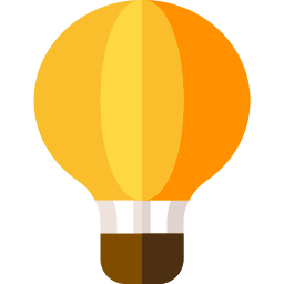 Hot air balloon icon