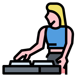 Disc jockey icon