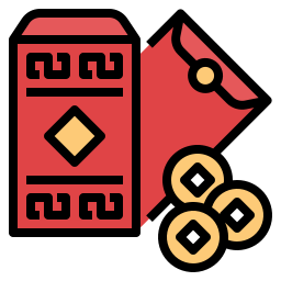 czerwona koperta ikona