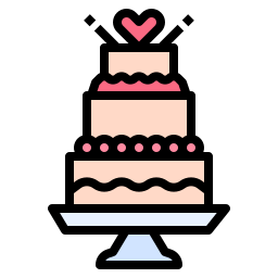 pastel de boda icono