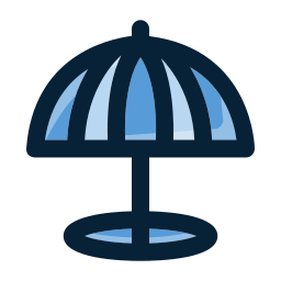 Beach umbrella icon