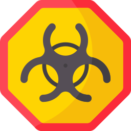 peligro biológico icono