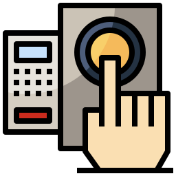 numérisation d'empreintes digitales Icône