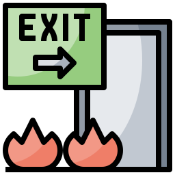 salida de emergencia icono