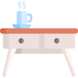 mesa de café icono