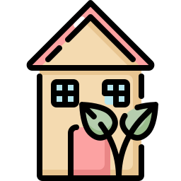 hogar sostenible icono