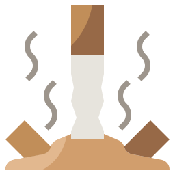 colilla de cigarrillo icono