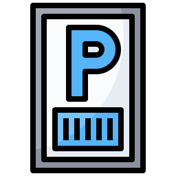 biglietto del parcheggio icona
