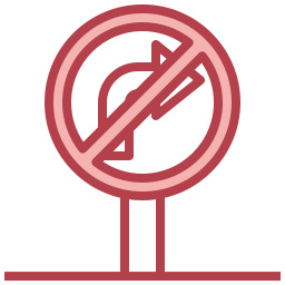 No turn right icon