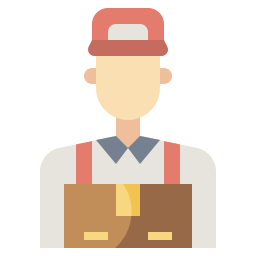 Delivery man icon