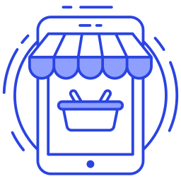 Shopping online icon