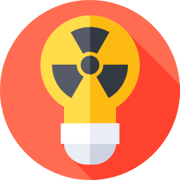 la energía nuclear icono
