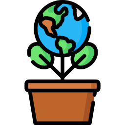 Green planet icon
