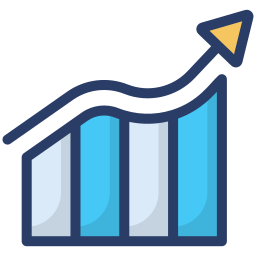 grafico di crescita icona