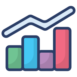 grafico di crescita icona