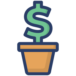 Money growth icon