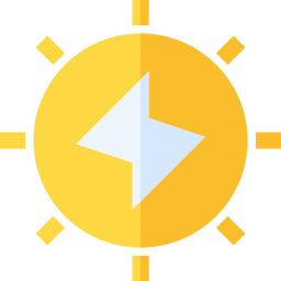 Sun energy icon