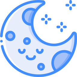 luna creciente icono