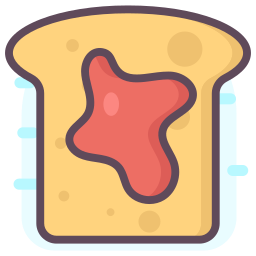 pain grillé Icône